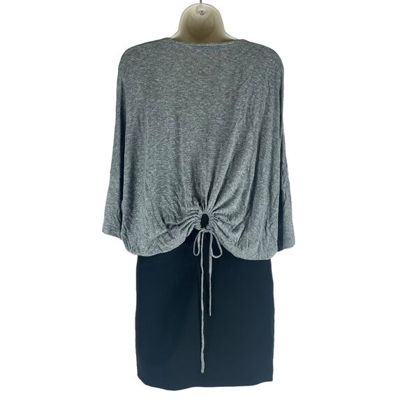 Black Halo Gwen Blouson Tie Back Mini Dress Gray Black Size XS - Picture 6 of 10